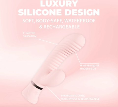 Loveline Paris Mystique model silikonowy, 10 trybow, rożowy, wodoodporny Loveline by Shots