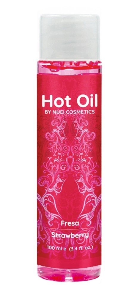 NUEI Hot Oil Strawberry - Olejek do masażu rozgrzewający 100 ml truskawkowy NUEI