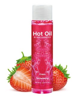 NUEI Hot Oil Strawberry - Olejek do masażu rozgrzewający 100 ml truskawkowy NUEI