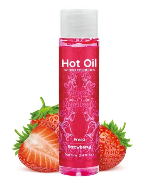 NUEI Hot Oil Strawberry - Olejek do masażu rozgrzewający 100 ml truskawkowy NUEI