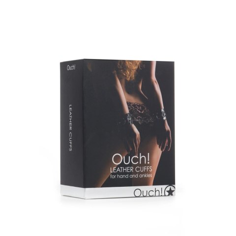 Ouch! Leather Cuffs - Regulowane mankiety skorzane na ręce i nogi Ouch! by Shots