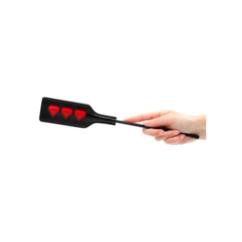 Ouch! Skorzana packa w kształcie serca - model Heart Paddle, czerwona Ouch! by Shots