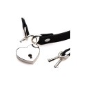 XR Brands Choker Locking Heart z zamkiem serce, czarny, regulowany XR Brands