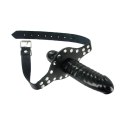 XR Brands Knebel czarny z elementem anatomicznym PVC, regulowany XR Brands