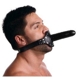 XR Brands Knebel czarny z elementem anatomicznym PVC, regulowany XR Brands