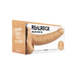 RealRock Pasek z przyrządem intymnym 23 cm z anatomicznymi detalami RealRock by Shots