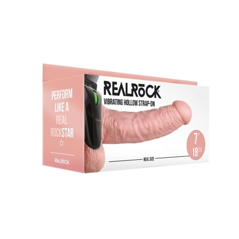 RealRock System Intymny Wibrujący z Pasem i Anatomiczną Budową 18 cm RealRock by Shots
