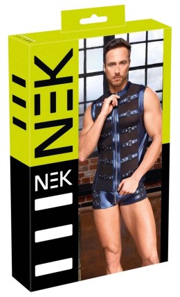 NEK Koszulka bez rękawow 3XL niebieska z siateczkowymi wstawkami NEK