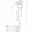 Passion BS025 Bodystocking biała sukienka kabaretka one size Passion