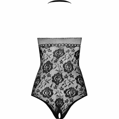 Passion BS094 Czarny Bodystocking elastyczny siateczkowy, uniwersalny Passion