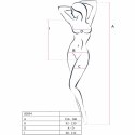 Passion BS094 Czarny Bodystocking elastyczny siateczkowy, uniwersalny Passion