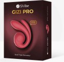 SVibe GIZI Pro Triple Stimulator Bordeaux - potrojna technologia masażu Snail Vibe