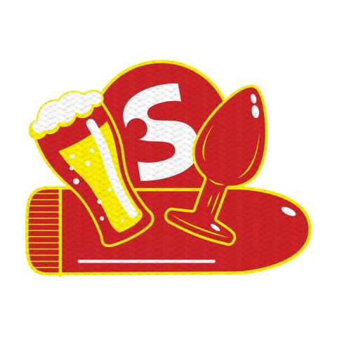 Shots Naszywka Woven Badge Motyw Imprezowy Piwo Korkowy S-Line by Shots
