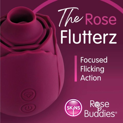 Skins Rose Buddies The Rose Flutterz wibrujący model silikonowy burgund Creative Conceptions