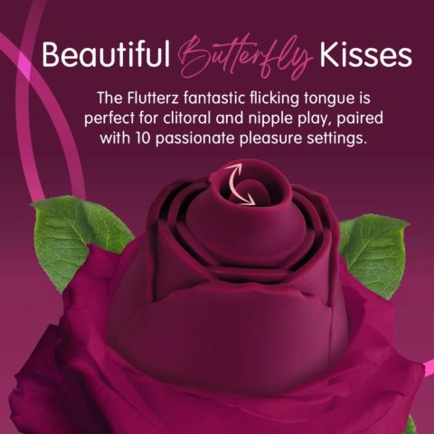 Skins Rose Buddies The Rose Flutterz wibrujący model silikonowy burgund Creative Conceptions