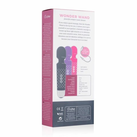 EasyToys Mini Wand Purple - kompaktowy masażer silikonowy 18 trybow Easytoys