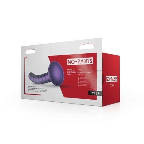 No-Parts Metallic Purple - anatomiczny model silikonowy z przyssawką 17 cm No-Parts