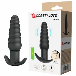 Pretty Love Aeolis czarny korek wibrujący, 10 trybow, silikonowy PRETTY LOVE