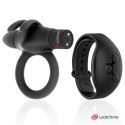 BLACK&SILVER Agron - pierścień silikonowy z pilotem WATCHME, czarny BLACK&SILVER