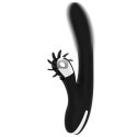 Black & Silver Johnny Vibe Bunny - silikonowy model z wibracjami USB 24 cm BLACK&SILVER