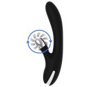 Black & Silver Johnny Vibe Bunny - silikonowy model z wibracjami USB 24 cm BLACK&SILVER
