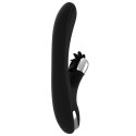 Black & Silver Johnny Vibe Bunny - silikonowy model z wibracjami USB 24 cm BLACK&SILVER