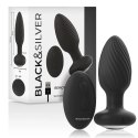 Black&Silver Welss - silikonowy rotacyjny system intymny z pilotem IPX6 BLACK&SILVER