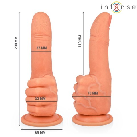 Intense Bender - Elastyczny model dłoniowy z przyssawką 11,3 cm, silikon INTENSE