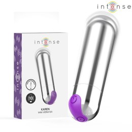 Intense Karen Mini Wibrujący Pocisk USB Srebrny 10 Trybow 8cm INTENSE