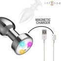 Intense Plug LED Metalowy Korek Anatomiczny M z Pilotem i Wibracją INTENSE