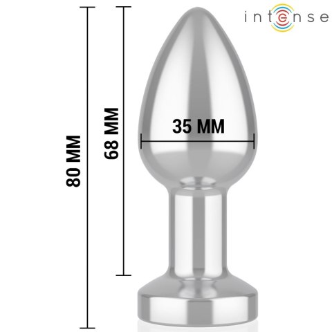 Intense Plug LED S - Metalowy wibrujący korek analny z pilotem INTENSE