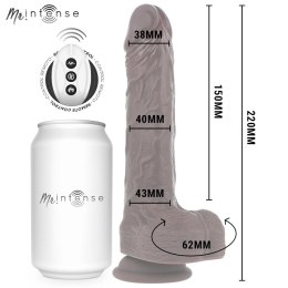 MR INTENSE Matt - Model z ruchem wertykalnym, pilot, silikon 22 cm szary MR. INTENSE