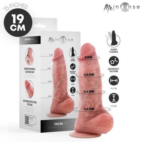 MR INTENSE Spencer silikonowy model anatomiczny z przyssawką 19 cm MR. INTENSE