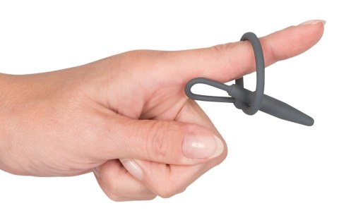 Mystim Dilator 2w1 Pierścień z Rozszerzaczem Silikonowy Czarny 6,2cm Penisplug