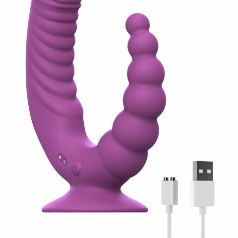 Teazers Double Vibrator Fioletowy z Przyssawką i Pilotem Bezprzewodowym Teazers