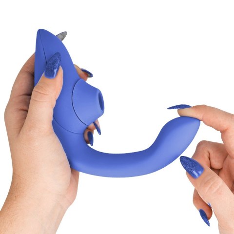 Womanizer Blend Rabbit - niebieski stymulator z podwojnym systemem masażu WOMANIZER