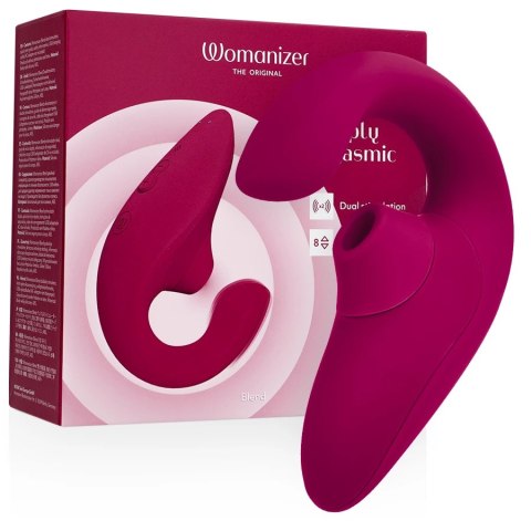 Womanizer Blend Rabbit - stymulator powietrzny i wibracyjny, żywy roż WOMANIZER