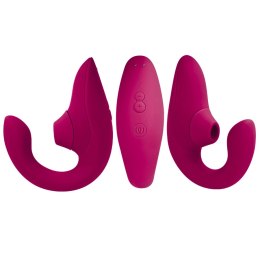 Womanizer Blend Rabbit - stymulator powietrzny i wibracyjny, żywy roż WOMANIZER