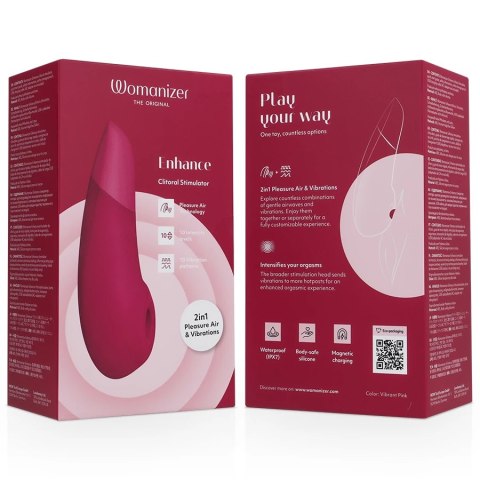 Womanizer Enhance Black-Purple - System 2w1 z technologią powietrzną i wibracjami WOMANIZER