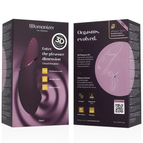 Womanizer Next Model 3D Air System IPX7 Ciemny Fiolet 17,1 cm WOMANIZER