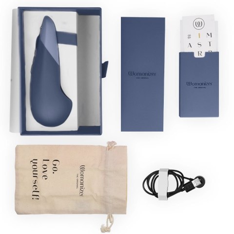 Womanizer Vibe Lay-On - cichy model wibrujący, ciemnoniebieski, IPX7 WOMANIZER