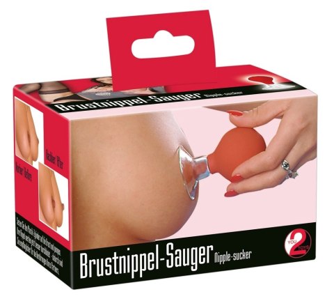 You2Toys Przyssawki do sutkow model z pompką, czerwono-przezroczyste 5,5 cm You2Toys