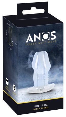 ANOS Tunnel Plug Transparent - anatomiczny korek z otworem 10,2 cm ANOS