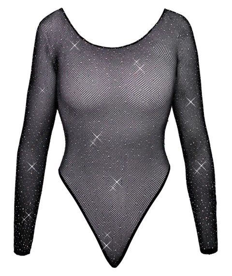 Cottelli Fantasy Body Glitter S-L czarny siateczkowy z kryształkami Fantasy by Cottelli
