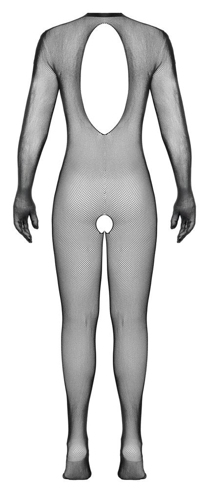 Cottelli Fantasy Catsuit S-L czarny z siateczki, z rękawiczkami Fantasy by Cottelli