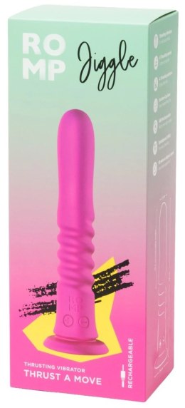 ROMP Jiggle - Wibrujący model z funkcją ruchu, silikonowy, fioletowy ROMP