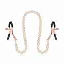 Rosy Gold Pearls - Regulowane klamry z dekoracyjnym łańcuszkiem Rosy Gold