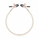 Rosy Gold Pearls - Regulowane klamry z dekoracyjnym łańcuszkiem Rosy Gold