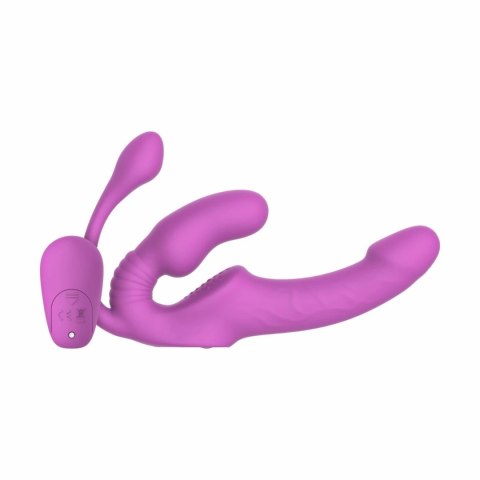 Teazers Strapless Strap-On Pink - System bezpaskowy z wibracjami i pilotem Teazers