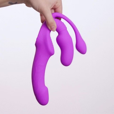 Teazers Strapless Strap-On Pink - System bezpaskowy z wibracjami i pilotem Teazers